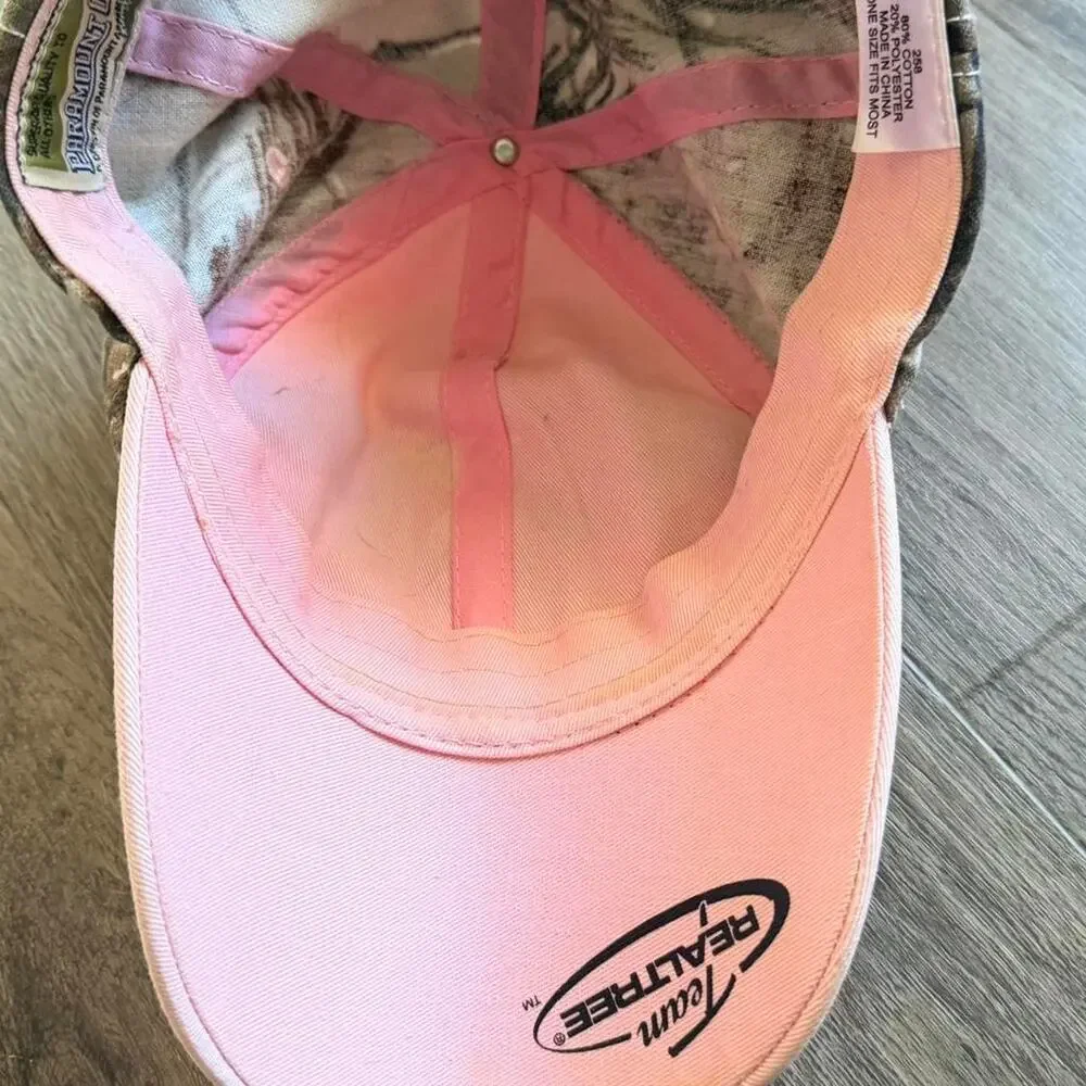 Pink realtree camo baseball cap